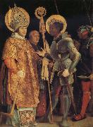 Grunewald, Matthias The Meeting of St Erasmus and St Maurice oil on canvas